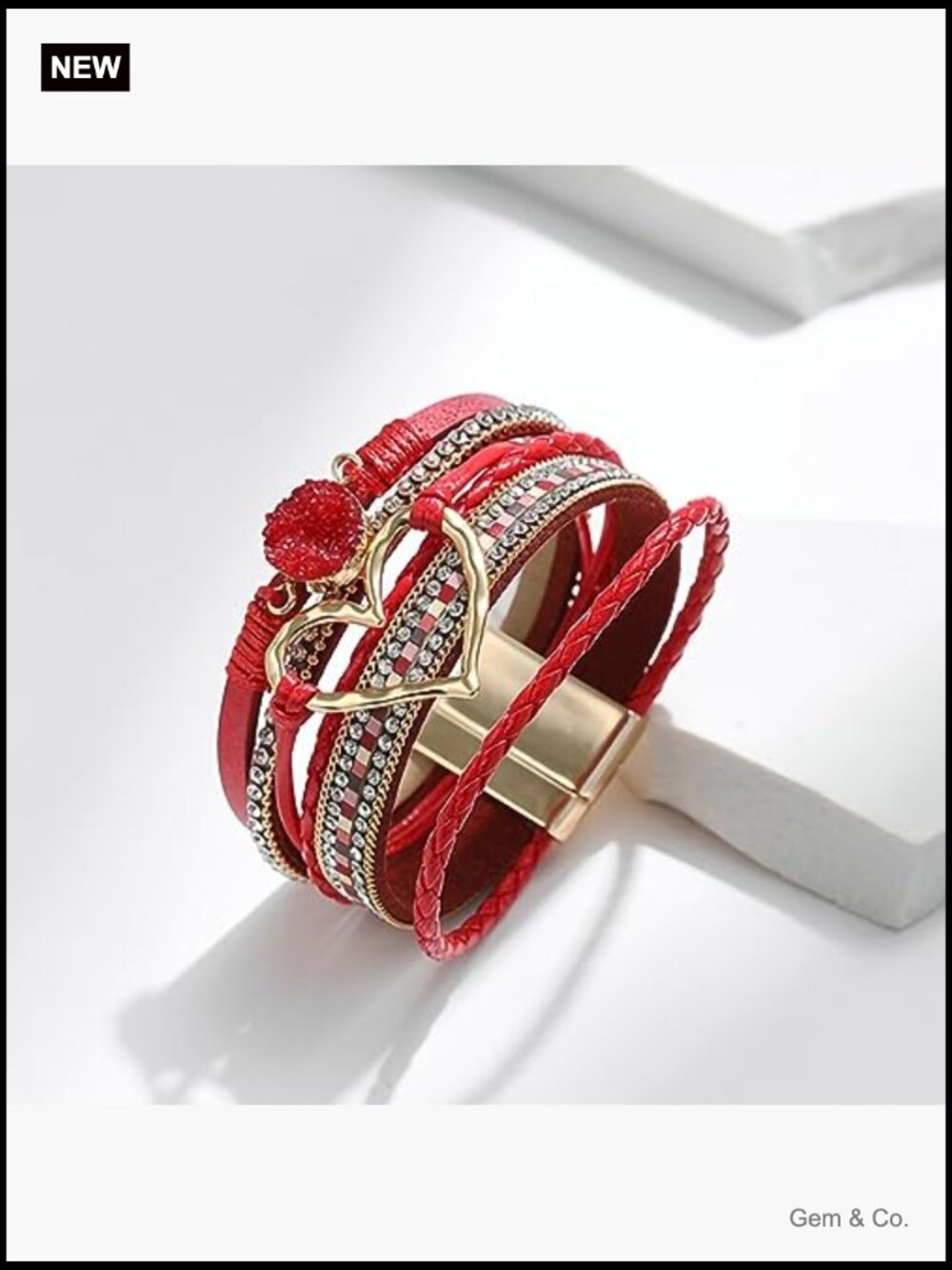 Boho Leather Wrap Multi-Layer Pearl Crystal Bracelet Bangle Jewelry - Picture 5 of 7